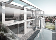Visualisierung Architektur Wettbewerb Aussen Villa Schweiz 2008