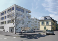 Visualisierung Architektur Wettbewerb Aussen Wohnungsbau Frauenfeld 2010