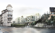 Visualisierung Architektur Wettbewerb Aussen Wohnungsbau Seestrasse Zuerich 2012