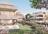 Visualisierung Architektur Studie Aussen Wohnungsbau Oberwil Schweiz 2012