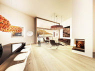 Visualisierung Verkaufsbild Innenraum Wohnbereich St Moritz 2014