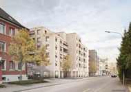 Visualisierung Architektur Wettbewerb Aussen Wohnungsbau Freilagerstrasse Zuerich 2015