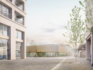 Visualisierung Architektur Wettbewerb Aussen Mischnutzung City Center Rapperswil 2016