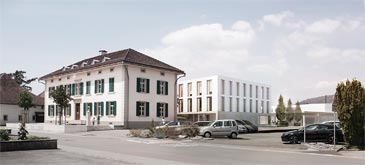 Architekturwettbewerb Erweiterung Primarschule Kestenholz, Visualisierung Ausssen